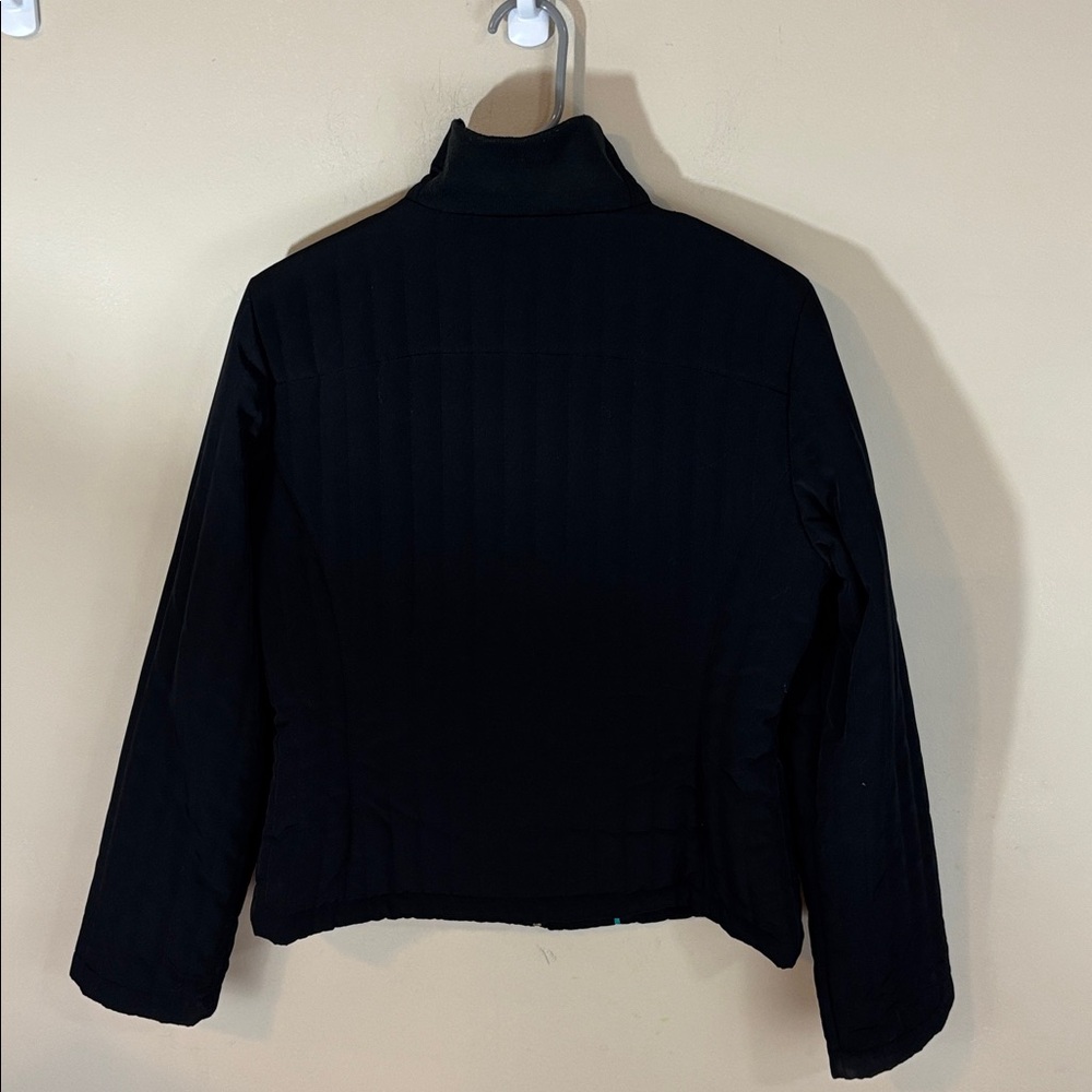 Black Calvin Klein Quilted Lightweight Fill Zip Jacket  Silver Hardware Size M - Picture 6 of 14
